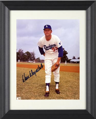 Don Drysdale Autographed Los Angeles Dodgers MLB Licensed 8 x 10 Photograph minor dings Custom Framing- NFL Alumni, Inc. LOA (HOF/9X All Sta-Powers Sports Memorabilia