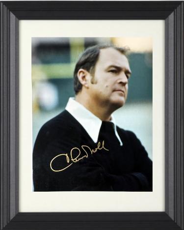 Chuck Noll Autographed Pittsburgh Steelers 8 x 10 Photograph minor dings Custom Framing- Tuff Stuff, Show Promoter LOA (HOF)-Powers Sports Memorabilia