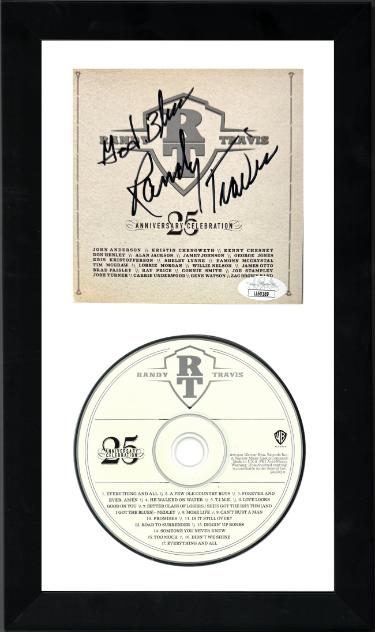 Randy Travis Autographed 2011 25th Anniversary Celebration CD Album Cover/CD - JSA #LL60189- 6.5x12 Custom Framing Country Music-Powers Sports Memorabilia