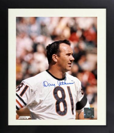 Doug Atkins Autographed Chicago Bears NFL 8 x 10 Photograph minor dings Custom Framing- COA (9X Pro Bowl)-Powers Sports Memorabilia