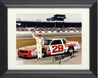 Cale Yarborough Autographed NASCAR Licensed Hardee's Racing 8 x 10 Photograph minor dings Custom Framing- Tuff Stuff COA-Powers Sports Memorabilia
