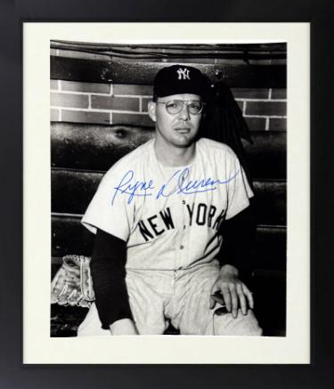 Ryne Duren Autographed New York Yankees 8 x 10 Photograph Custom Framing minor dings- COA (1958 WS Champ)-Powers Sports Memorabilia