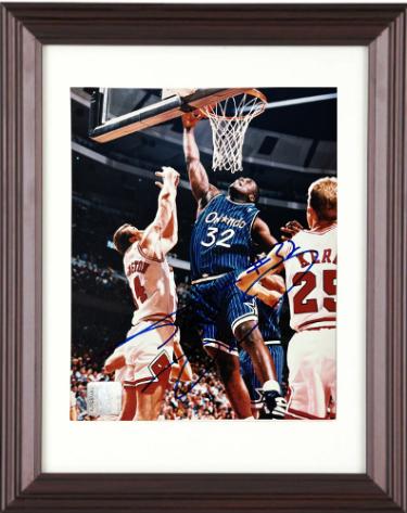 Shaquille O'Neal Autographed Orlando Magic NBA Licensed 8 x 10 Photograph Custom Framing- The Score Board COA (HOF) - CTBL_f43840-Powers Sports Memorabilia