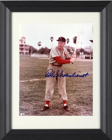 Red Schoendienst Autographed St. Louis Cardinals MLB Licensed 8 x 10 Photograph Custom Framing- COA (HOF)-Powers Sports Memorabilia