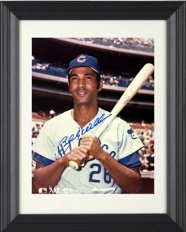 Billy Williams Autographed Chicago Cubs MLB Licensed 8 x 10 Photograph minor dings Custom Framing- COA (HOF)-Powers Sports Memorabilia