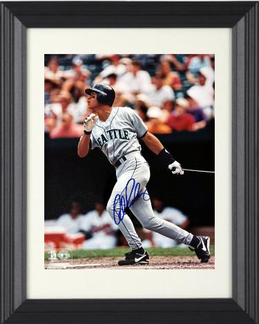 Alex Rodriguez Autographed Seattle Mariners MLB 8 x 10 Photograph minor dings Custom Framing- A.A.U Certified (Authentics Autos Unlimited)-Powers Sports Memorabilia
