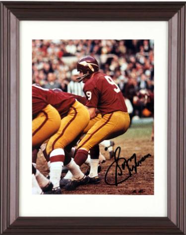 Sonny Jurgensen Autographed Washington 8 x 10 Photograph minor dings Custom Framing- Tuff Stuff COA/Show Ticket (HOF) - CTBL_f43880-Powers Sports Memorabilia