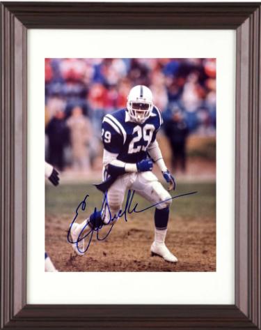 Eric Dickerson Autographed Indianapolis Colts 8 x 10 Photograph minor dings Custom Framing- NFL Alumni LOA (HOF) - CTBL_f43881-Powers Sports Memorabilia