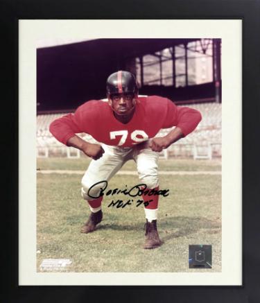 Roosevelt Rosie Brown Autographed New York Giants NFL Licensed 8 x 10 Photograph HOF 75 minor dings Custom Framing- COA-Powers Sports Memorabilia