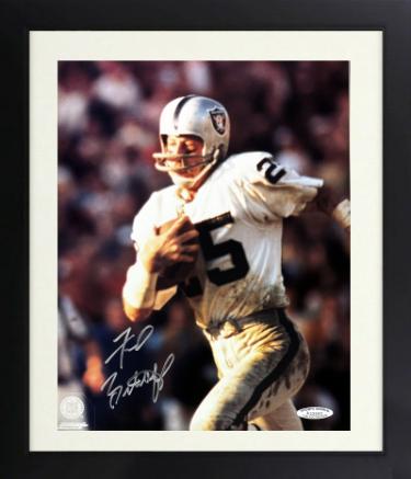 Fred Biletnikoff Autographed Oakland Raiders 8 x 10 Photograph minor dings Custom Framing- Sports World COA-Powers Sports Memorabilia