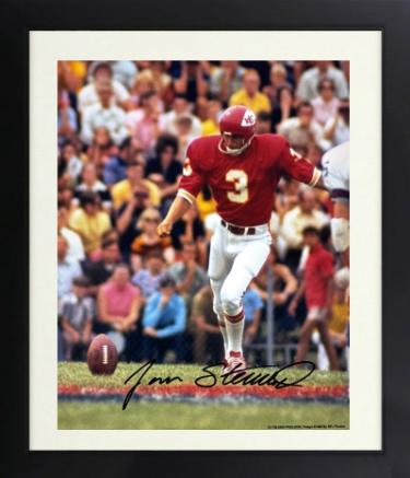 Jan Stenerud Autographed Kansas City Chiefs NFL 8 x 10 Photograph minor dings Custom Framing- COA (HOF)-Powers Sports Memorabilia