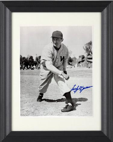 Early Wynn Autographed Washington Senators 8 x 10 Photograph minor dings Custom Framing- COA (HOF/CY/9XAS)-Powers Sports Memorabilia