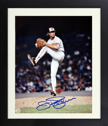 Jim Palmer Autographed Baltimore Orioles MLB Licensed 8 x 10 Photograph minor dings Custom Framing- COA (HOF/Ticket)-Powers Sports Memorabilia