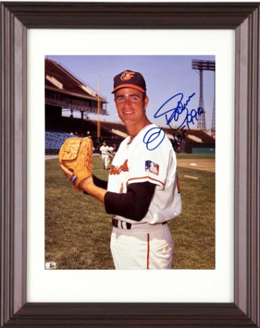Jim Palmer Autographed Baltimore Orioles MLB 8 x 10 Photograph HOF 1990 minor dings Custom Framing- COA-Powers Sports Memorabilia