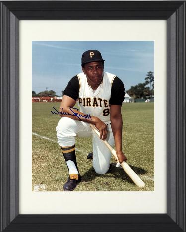 Willie Stargell Autographed Pittsburgh Pirates MLB 8 x 10 Photograph minor dings Custom Framing- COA (HOF)-Powers Sports Memorabilia