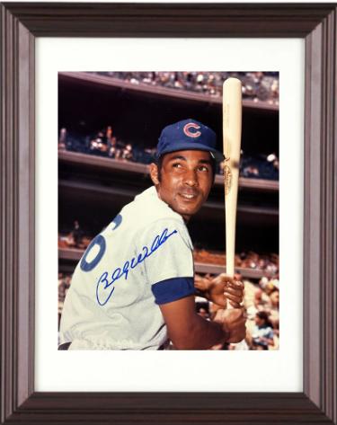Billy Williams Autographed Chicago Cubs MLB Licensed 8 x 10 Photograph minor dings Custom Framing- COA (HOF) - CTBL_f43955-Powers Sports Memorabilia