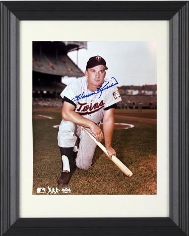 Harmon Killebrew Autographed Minnesota Twins MLB Licensed 8 x 10 Photograph minor dings Custom Framing- COA (HOF)-Powers Sports Memorabilia