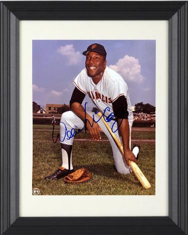 Willie McCovey Autographed San Francisco Giants MLB 8 x 10 Photograph minor dings Custom Framing- COA (HOF) - CTBL_f43958-Powers Sports Memorabilia