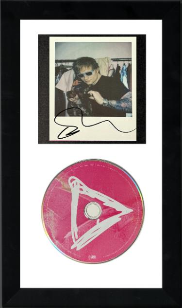 Ed Sheeran Autographed 2025 Play Indie Polaroid 3.5x4.25 Auto/Sleeve/Booklet/CD 6.5x12 Custom Framing- COA - CTBL_f43973-Powers Sports Memorabilia