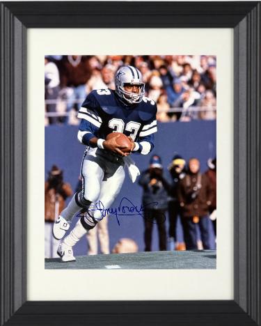 Tony Dorsett Autographed Dallas Cowboys 8 x 10 Photograph #33 minor dings Custom Framing- CSA COA (HOF) - CTBL_f44016-Powers Sports Memorabilia