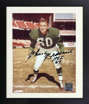 Chuck Bednarik Autographed Philadelphia Eagles NFL Licensed 8 x 10 Photograph HOF 67 Custom Framing imperfect- COA-Powers Sports Memorabilia