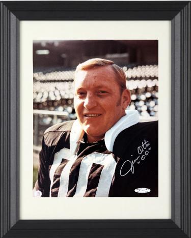 Jim Otto Autographed Oakland Raiders NFL 8 x 10 Photograph 00 minor dings Custom Framing- Sports World COA (HOF)-Powers Sports Memorabilia