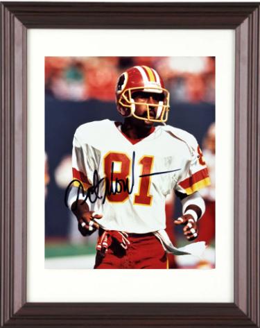 Art Monk Autographed Washington 8 x 10 Photograph minor dings Custom Framing- COA (HOF/3X SB Champ)-Powers Sports Memorabilia