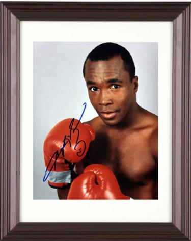 Sugar Ray Leonard Autographed 8 x 10 Photograph minor dings Custom Framing- Prince Of Cards/Darren Prince COA-Powers Sports Memorabilia