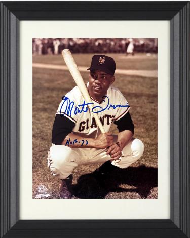 Monte Irvin Autographed New York Giants MLB Licensed 8 x 10 Photograph HOF 73 minor dings Custom Framing- COA/Ticket-Powers Sports Memorabilia