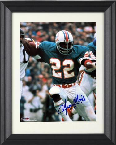 Mercury Morris Autographed Miami Dolphins NFL Licensed 8 x 10 Photograph Custom Framing- COA (17-0)-Powers Sports Memorabilia
