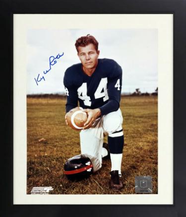 Kyle Rote Autographed New York Giants NFL 8 x 10 Photograph minor dings Custom Framing- COA/Show Ticket (SMU)-Powers Sports Memorabilia
