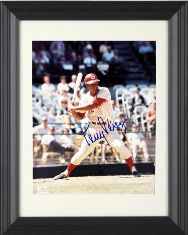 Tony Perez Autographed Cincinnati Reds MLB Licensed 8 x 10 Photograph minor dings Custom Framing- COA/Show Ticket-Powers Sports Memorabilia