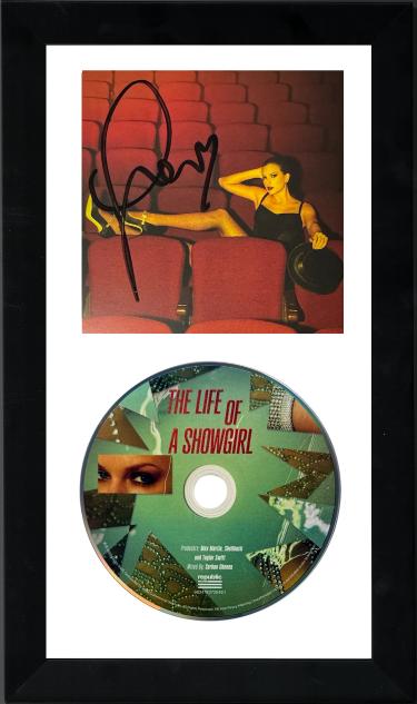 Taylor Swift 2025 The Life of a Showgirl CD Autographed 4.75x4.75 Photograph Art Card #4 with Heart 6.5x12 Custom Framing- Beckett Review - CTBL_f44191-Powers Sports Memorabilia