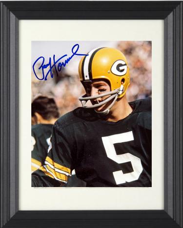 Paul Hornung Autographed Green Bay Packers 8 x 10 Photograph minor dings Custom Framing- NFL Alumni LOA (HOF)-Powers Sports Memorabilia
