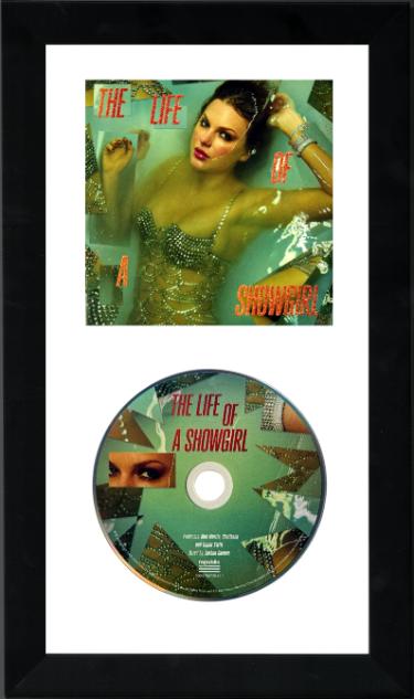 Taylor Swift 2025 The Life of a Showgirl CD/Booklet Framed (6.5"x12")- BRAND NEW-Powers Sports Memorabilia