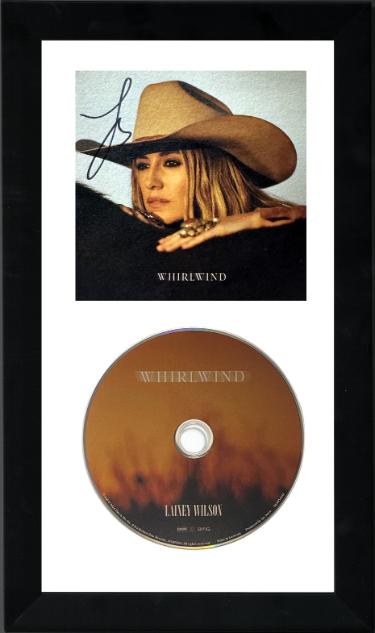 Lainey Wilson Autographed 2024 Whirlwind 4.75”x4.75 “ Art Card, CD/Booklet/Cover Custom Framing 6.5x12” -COA NEW (Country Music/CM) - CTBL_f44435-Powers Sports Memorabilia