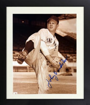 Johnny Vander Meer Autographed Cincinnati Reds MLB 8 x 10 Photograph minor dings Custom Framing- COA (4XAS/Dutch Master)-Powers Sports Memorabilia