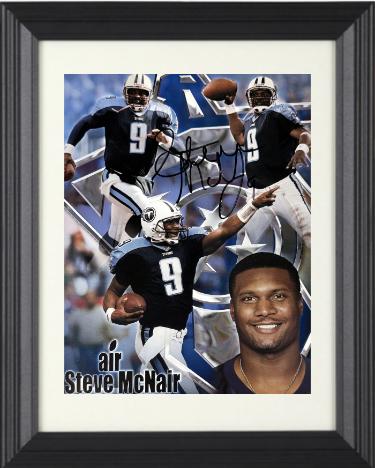 Steve McNair Autographed Tennessee Titans Air McNair NFL Collage 8 x 10 Photograph #9 Custom Framing- Beckett Review - CTBL_f44793-Powers Sports Memorabilia
