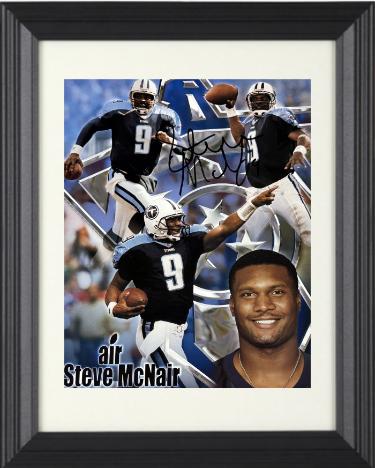 Steve McNair Autographed Tennessee Titans Air McNair NFL Collage 8 x 10 Photograph #9 Custom Framing- Beckett Review - CTBL_f44806-Powers Sports Memorabilia