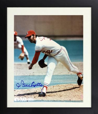Steve Carlton Autographed St. Louis Cardinals MLB Licensed 8 x 10 Photograph Custom Framing- COA (HOF/4X CY/Lefty)-Powers Sports Memorabilia