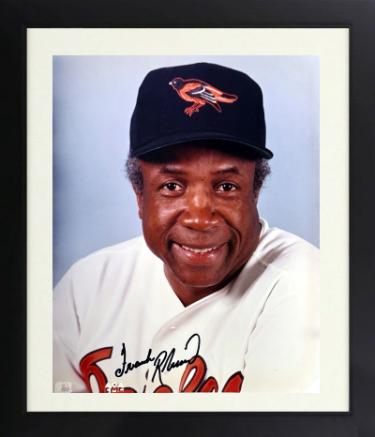 Frank Robinson Autographed Baltimore Orioles MLB 8 x 10 Photograph imperfect Custom Framing- Tuff Stuff COA (HOF)-Powers Sports Memorabilia