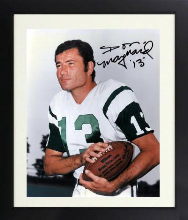 Don Maynard Autographed New York Jets 8 x 10 Photograph #13 Custom Framing- COA (HOF/4X AFL AS/SB III Champ)-Powers Sports Memorabilia