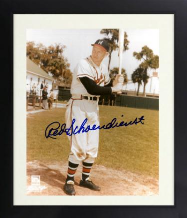 Red Schoendienst Autographed Milwaukee Braves MLB Licensed 8 x 10 Photograph Custom Framing- COA/Show Ticket (HOF)-Powers Sports Memorabilia