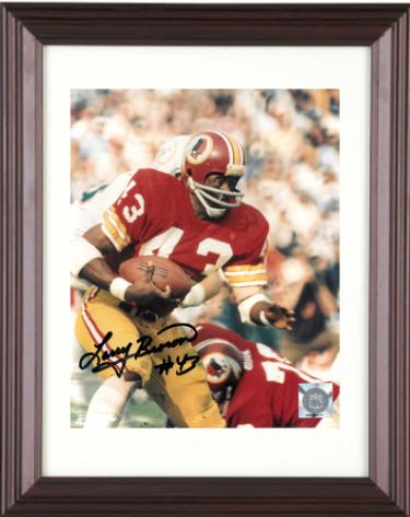 Larry Brown Autographed Washington NFL Licensed 8 x 10 Photograph #43 Custom Framing- COA/Show Ticket (1972 MVP/SB VII)-Powers Sports Memorabilia