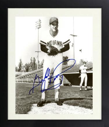 Gaylord Perry Autographed Cleveland B&W 8 x 10 Photograph minor dings Custom Framing- COA (HOF)-Powers Sports Memorabilia