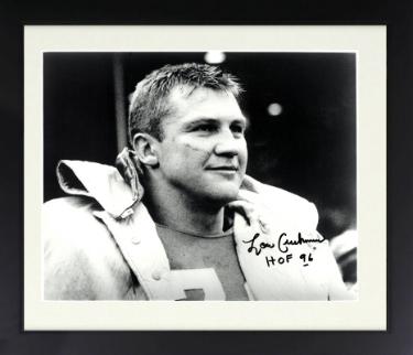 Lou Creekmur Autographed Detroit Lions Vintage B&W 8 x 10 Photograph HOF 96 Cusstom Framing- COA/Show Ticket-Powers Sports Memorabilia