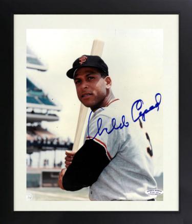 Orlando Cepeda Autographed Giants MLB 8 x 10 Photograph imperfect Custom Framing- Sports World COA (HOF)-Powers Sports Memorabilia