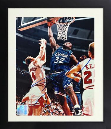 Shaquille O'Neal Autographed Orlando Magic NBA Licensed 8 x 10 Photograph Custom Framing- The Score Board COA (HOF) - CTBL_f45247-Powers Sports Memorabilia