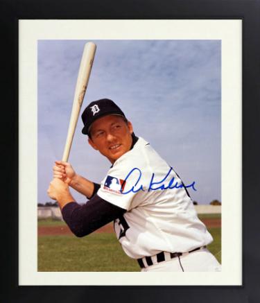Al Kaline Autographed Detroit Tigers MLB 8 x 10 Photograph imperfect Custom Framing- NFL Alumni LOA (HOF)-Powers Sports Memorabilia