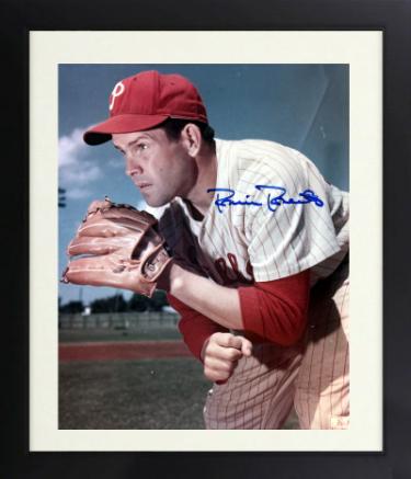 Robin Roberts Autographed Philadelphia Phillies MLB 8 x 10 Photograph imperfect Custom Framing- COA (HOF)-Powers Sports Memorabilia